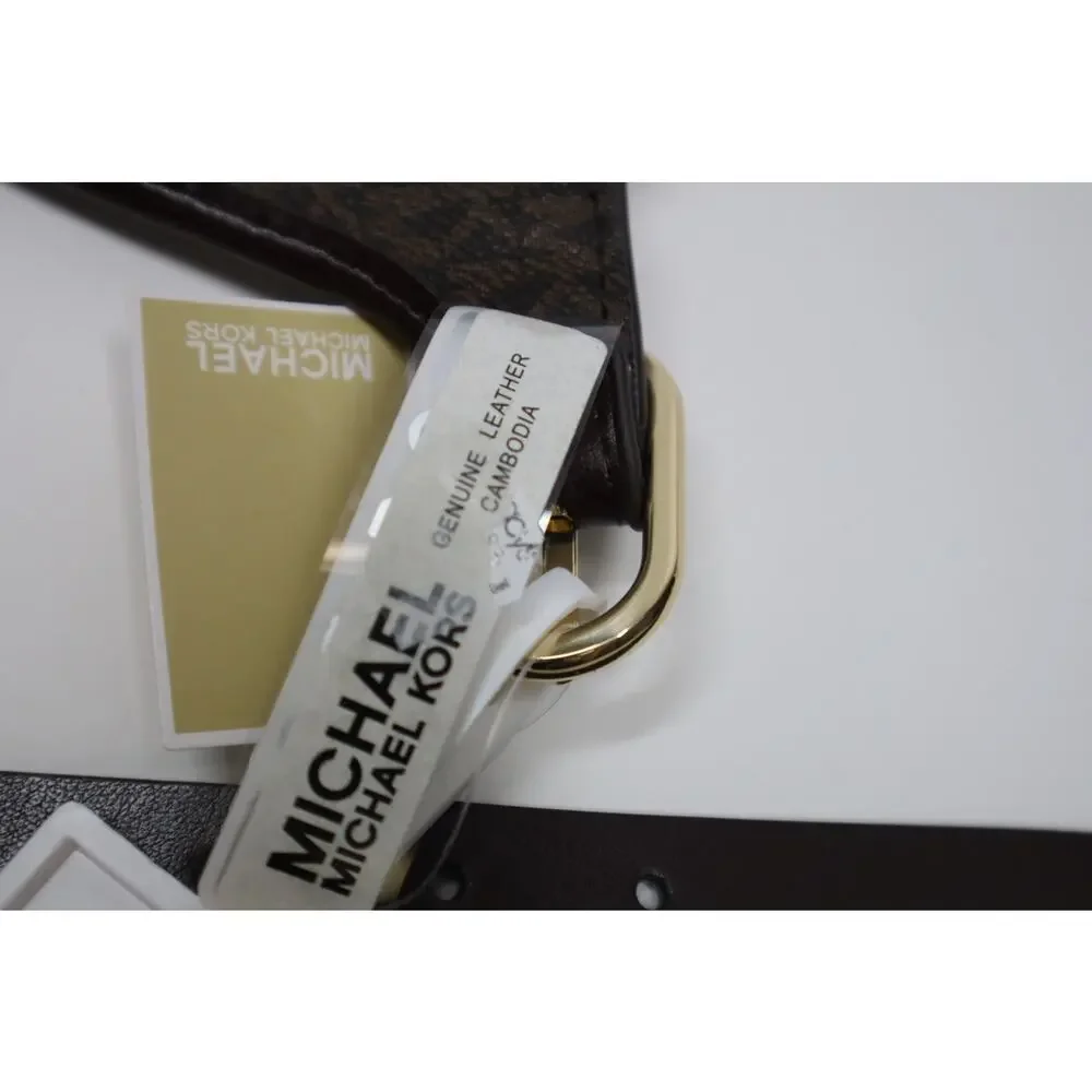 Michael Kors Genuine Leather Brown reversible Belt Bag Size L/XL‎